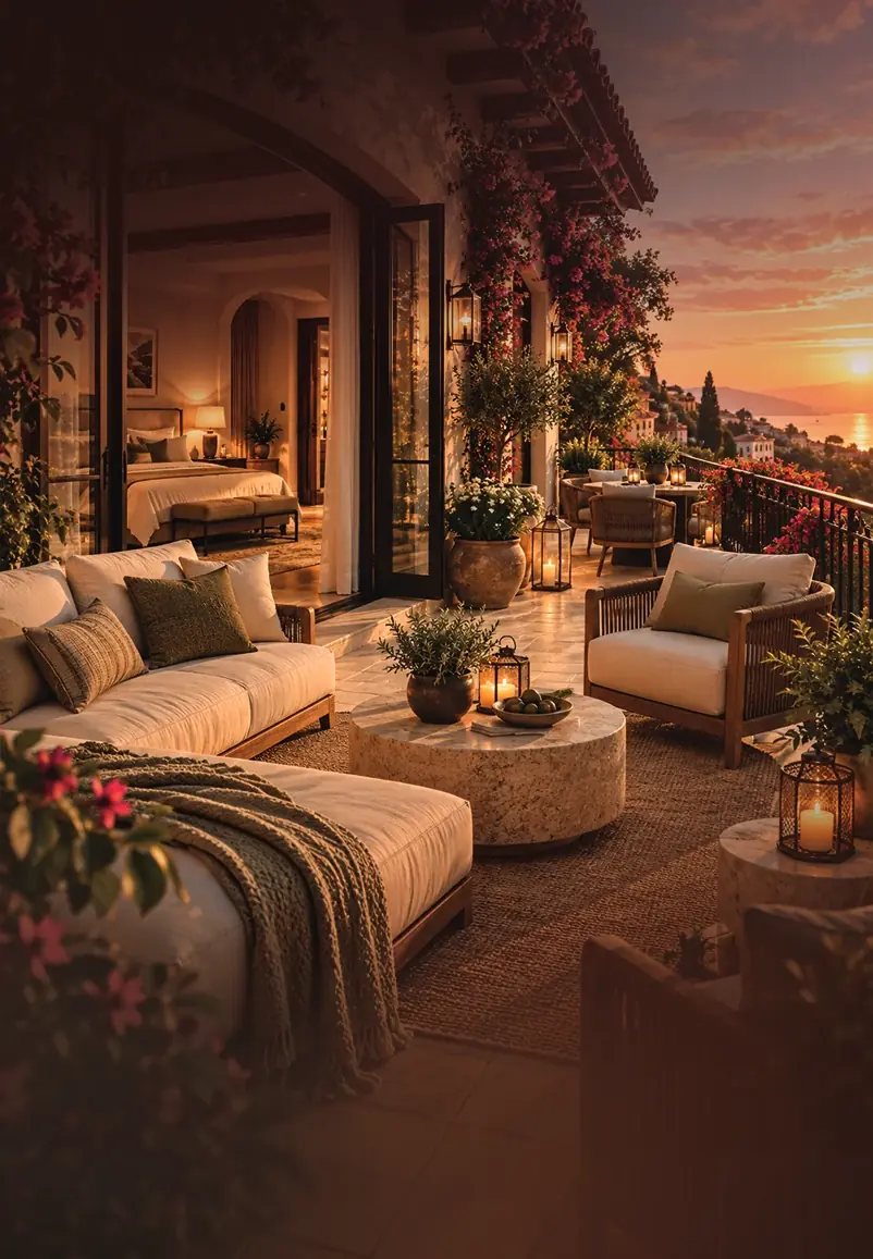 A private outdoor seating area at Valencia