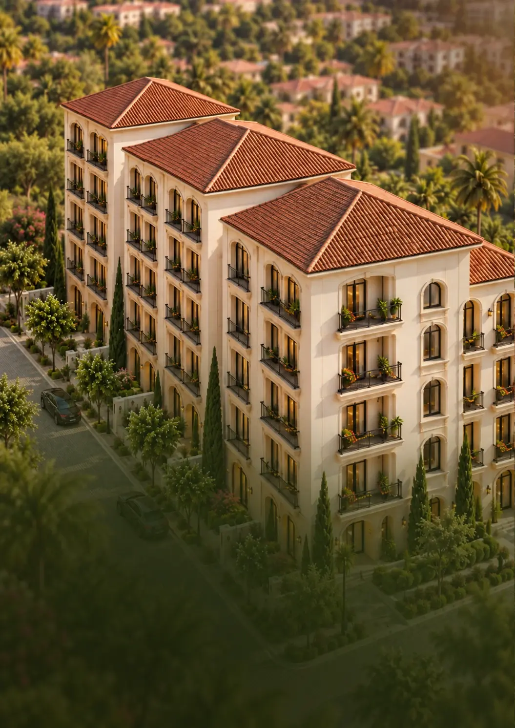A view of the Valencia corner-home architecture